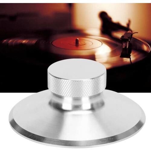 LP120B for LP Player Vinyl Record Weight Stabilizer Turntable Disc Clamp Aluminium Alloy Record Stabilizer Black/Silver