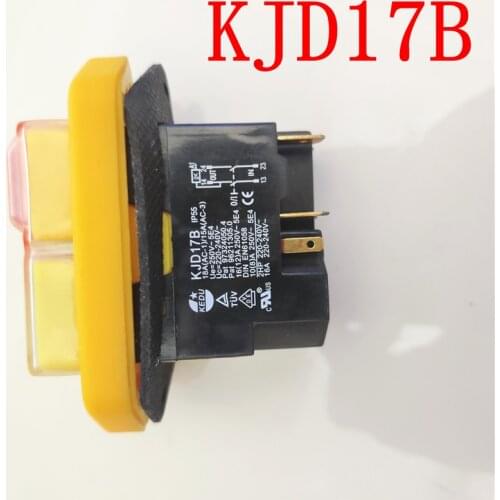 Waterproof button switch KJD17B 220V-240V 18A 5-pin power tool switch