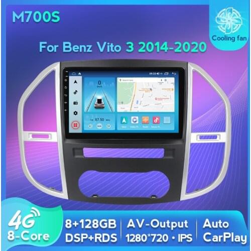 Built-in Carplay Auto Car Multimedia Player For Mercedes Benz Vito 3 W447 2014 2015 2016 2017 2018 2019 2020 GPS Android 10 4G