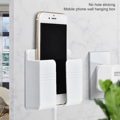 Cable Slot High-quality Wall-mounted Cell Phone Hanging Stand Universal Charging Holder Multi-purpose for Home