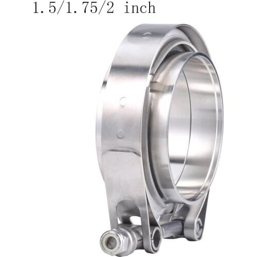 1.5/1.75/2 inch V band Clamp Universal V-band Clamp Exhaust Pipe Stainless Steel V-clamp Male Female Flanges Kit