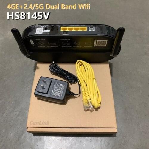 1/5pcs Lot 95New HS8145V5 EPON 3GE 5G 2.4G Dual Band WIFI iTV ONU + 1 Tel optical ONU Wireless WIFI FTTH Telecom Router