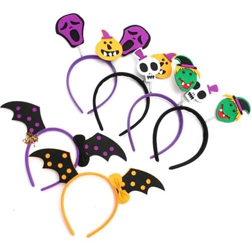 1Pcs Halloween Cosplay Hair Accessories Adult Kids Bandana Hair Bands Women Children Demon Wings Headband Girls Gift Hairbands