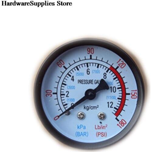 1PCS Hot Selling Air Compressor Pneumatic Hydraulic Fluid Pressure Gauge 0-12Bar / 0-180PSI Wholesale low price