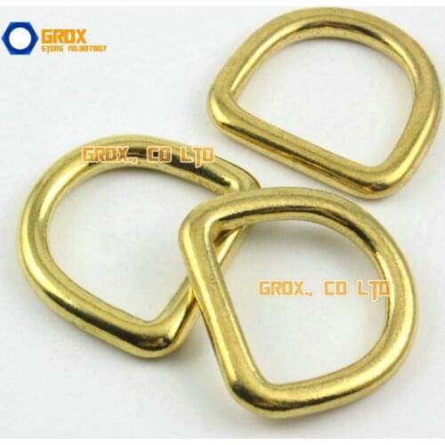 10 Pieces 22mm Solid Brass D Ring For Purse Bag Handbag Strap Dee Ring