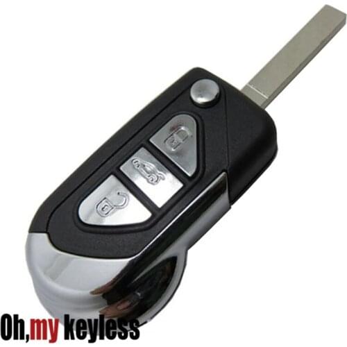 3 button new style key for citroen car flip remote key shell for peugeot 207 307 407 car entry keyless folding key case fob