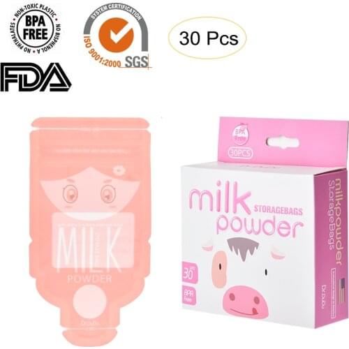 30pcs Disposable Milk Powder Bag Kids Storage Bag Breast Milk Food Pouch Portable Lightweight Safe Sealed Travel Storage Bag