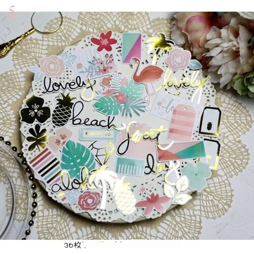 36pcs Sweet Day Cardstock Die Cut Stickers for Scrapbooking Happy Planner/Card Making/Journaling Project