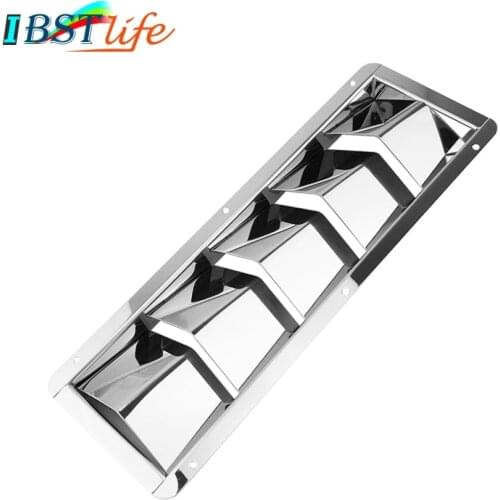 5 Slots Stainless Steel 304 Boat Marine Square Air Louver Vent Grille Ventilation Louvered Ventilator Grill Cover