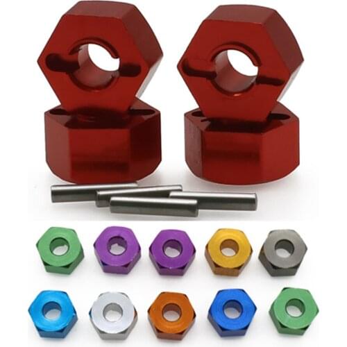 4 pcs/set alloy wheel hex hub adapter with pins for rc hobby model car 1:10 HPI Venture FJ Cruiser crawler upgraded parts
