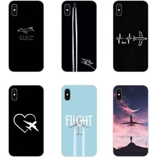 Aircraft Airplane fly patterned Soft Transparent Cases Covers For Samsung Galaxy A3 A5 A7 A9 A8 Star A6 Plus 2018 2015 2016 2017