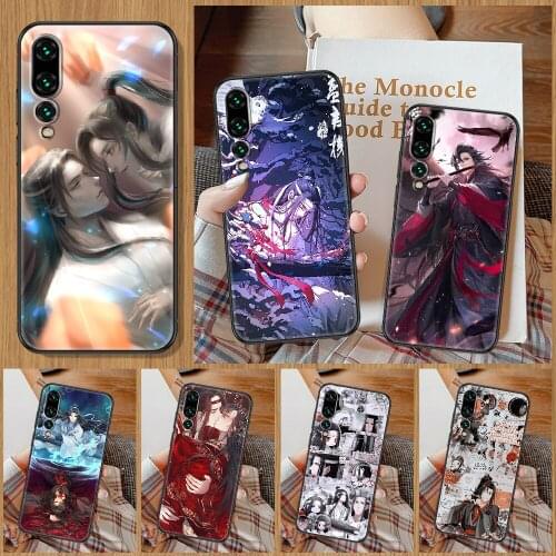 Mo dao zu shi Anime Phone Case For Huawei P Mate P10 P20 P30 P40 10 20 Smart Z Pro Lite black fashion bumper soft prime trend