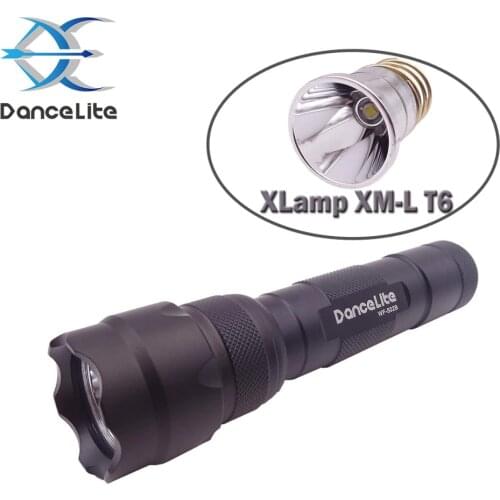 DanceLite WF-502B T6 Flashlight XM-L T6 7000K Cold White Waterproof Stable LED Torch Lantern