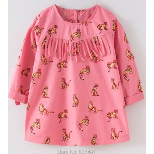 Quality 100% Terry Cotton Princess Dresses for Girls Brand Long Sleeve Baby Girl Clothes Tops Infant Kids One-piece Dress Tee 5Y