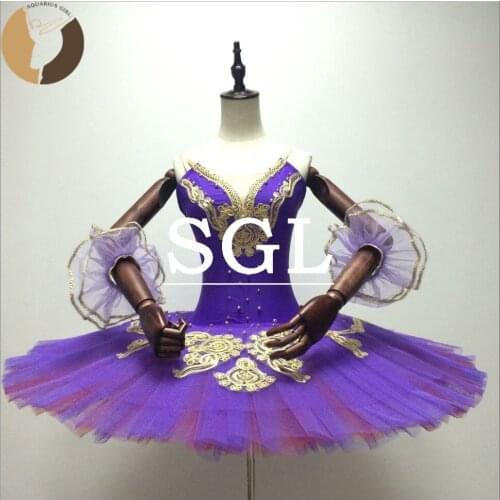 Girls Classical Tutu Skirt For Ballet Performance Or Competiton Purple/Red/Yellow Color Tutus Flower Faiiry Costume AT1047B