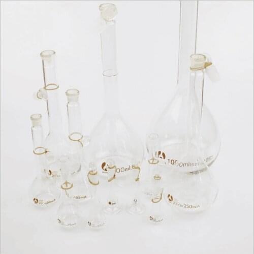 50ml Lab Glass Volumetric Flask with Stopper Lab Chemistry Glassware Laboratory Equipment