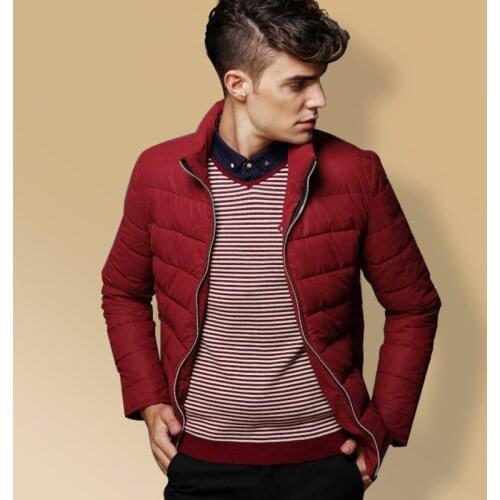 MRMT 2020 Mens Jackets Thin Down Cotton Jacket Mens Solid Color coat