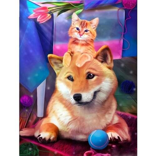 Cross Stitch DIY Embroidery Complete Kit DMC Threads Knitting Craft Hobby Sewing Adults Cross Stitch Lion Needlework Home Decor