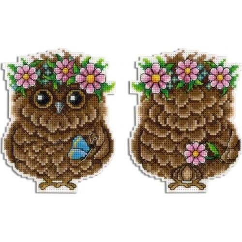 Cross Stitch Set Cross-stitch Kit Embroidery Needlework Craft Gnomish House Р-344 cute owl without cloth) 28-21