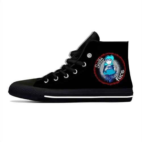 Game Sally Face Novelty Design Fashion Lightweight High Top Canvas Shoes Men Women Casual Breathable Sneakers