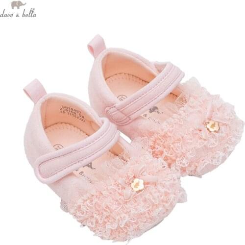 DB18497 Dave Bella autumn baby girls fashion mesh first walkers new born shoes