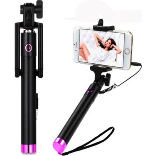 Portable Extendable Monopod Self-Pole Handheld Wired Selfie Stick For IPhone for Smartphone Accessories