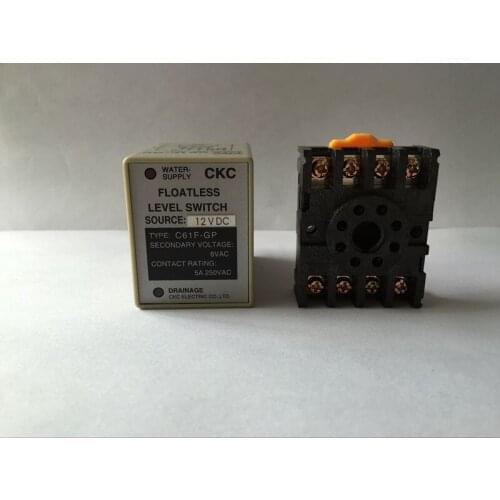 C61F-GP DC 12V level relay C61F - GP water level controller switch pump automatically switches with base