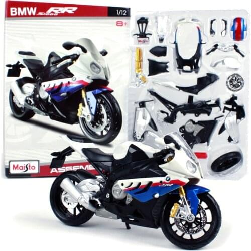 Maisto 1:12 S1000 RR Assemble DIY Motorcycle Bike Model Toy For Kids Gift Collection New Original Box Free Shipping