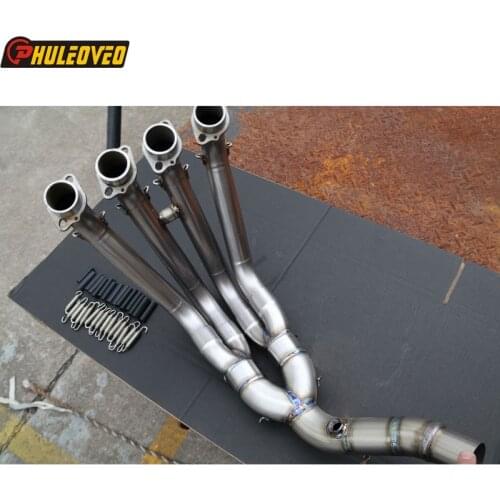 Titanium Alloy R6 06-18 Motorcycle Exhaust Muffler Front Link Pipe Motorbike Muffler Exhaust Escape Header Tube for R6 06-18