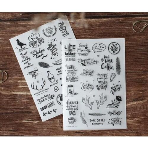 ZFPARTY Vintage Best Things Rub On Stickers for Scrapbooking DIY Projects/Photo Album/Card Making Crafts