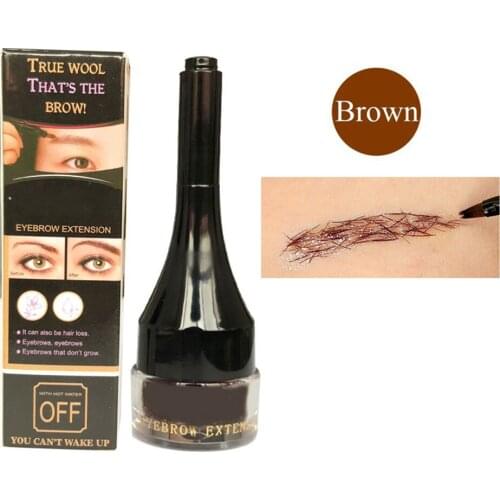 Waterproof 4D Eyebrow Fiber Extension Gel Cream Tint Pen Eyebrow Enhancer Brush for Building Eyebrow MPwell
