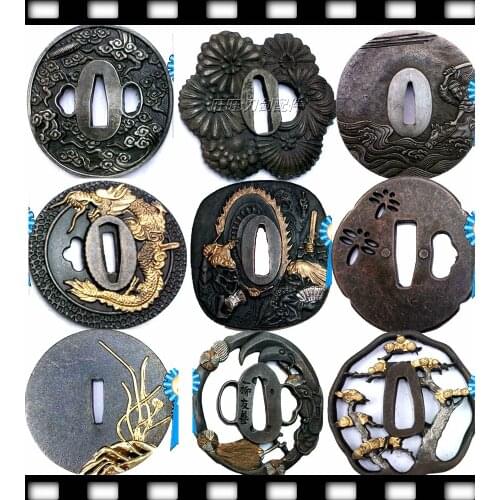 Wondefuul Japanese Alloy Guard Tsuba For Samurai Katana Sword Knife Guard Wakizashi HandMade