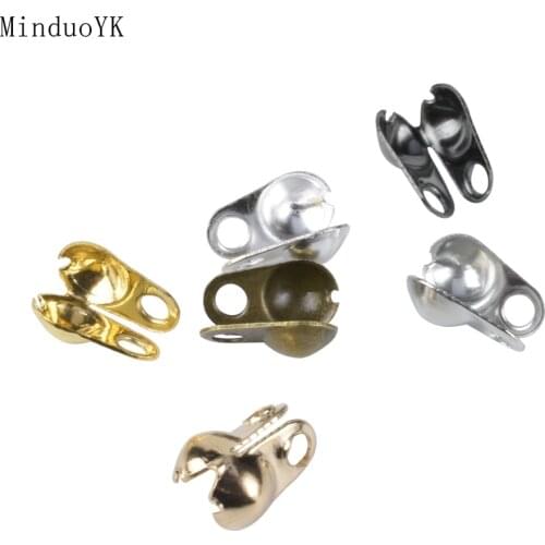 200 Pcs/Lot Crimps End Beads For Ball Chain Jewelry Accessories Necklace Bracelet Connectors Clasps For Jewelry Making Supplies