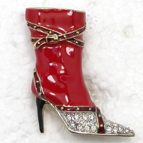 12pcs/lot Wholesale Fashion Brooch Rhinestone Enamel Shoes Pin brooches C102100