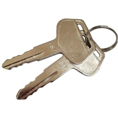 2 Pcs/lot Keys 787 for Komatsu Heavy Equipment Excavator Backhoe Dozer