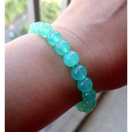 Free Shipping Natural Australian Chrysoprase Round Beads 9mm Stretch Bracelet Women Jewelry Accessories Weddings Parties Gift