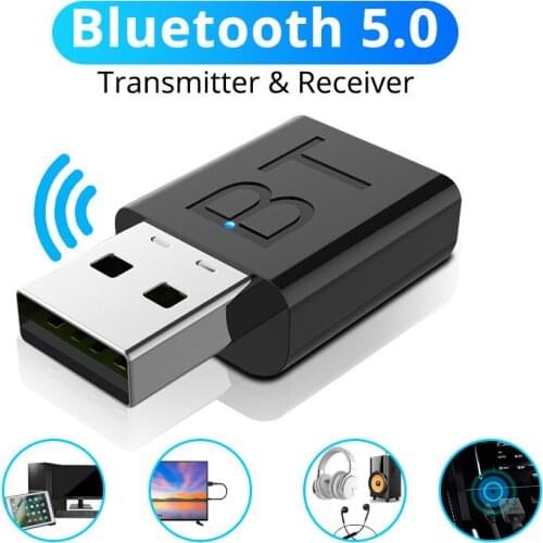 Bluetooth 5.0 Audio Receiver Transmitter 2 In 1 With Adapter Cable USB Interface Supports Car Speakers Computer TV
