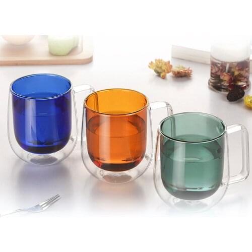 Whiskey beer glasses Multi-color wine glass Tea juice cup coffee cups Cocktail holder mug Double wall mugs Wineglass for vodka