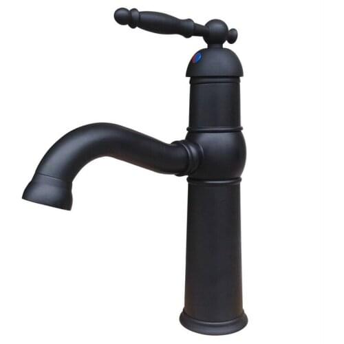 Black Oil Rubbed Bronze Antique Brass Kitchen Wet Bar Bathroom Vessel Sink Faucet Swivel Spout Mixer Tap Single Hole One Handle mnf284