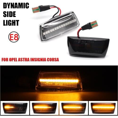 For OPEL Astra H Zafira B Corsa D Insignia A Meriva B Chevrolet Cruze Sequential Flashing LED Turn Signal Side Marker Light