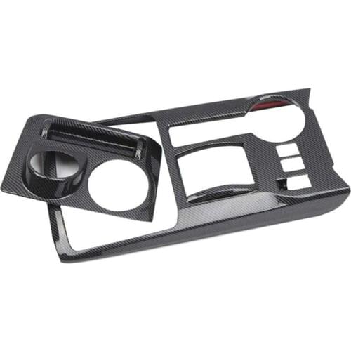 For Toyota 4Runner 2010-2021 Car Carbon Fiber Style Gear Shift Panel Cup Holder Frame Decoration Cover Trim Accessories