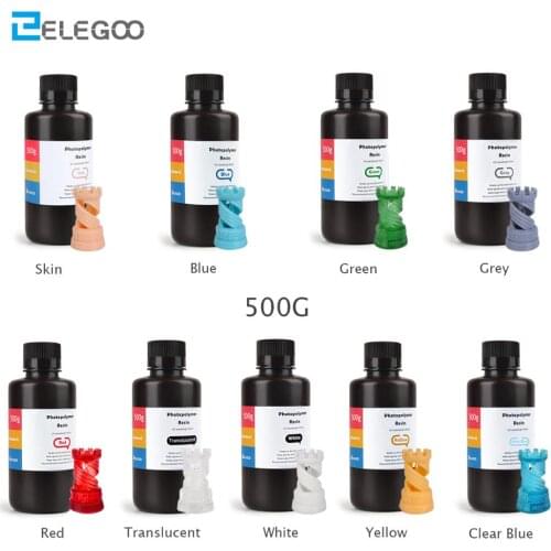 ELEGOO ABS-Like 3D Printer Resin LCD UV-Curing Resin 405nm ABS-Like Standard Photopolymer Resin for LCD 3D Printing 500ml 9 CLR