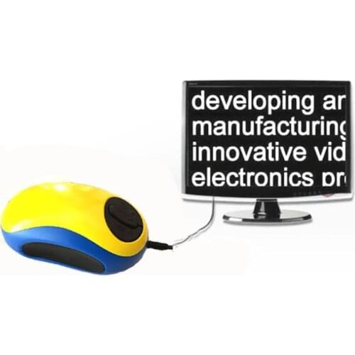 TV Magnifier Electronic Reading Aid with 4 Color Modes, 8 Levels Adjustable Magnification, Wired Voice Mouse for Low Vision