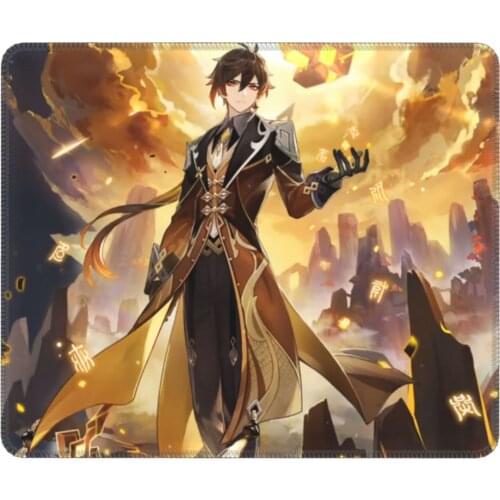 Genshin Impact Zhongli Classic Awesome Mouse Pad Anime Game Antislip MousePad Rubber Gamer Computer Laptop Pad
