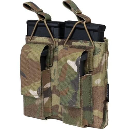 IDOGEAR Tactical Magazine Pouch Mag Carrier Double Open Top 5.56&Pistol MOLLE Airsoft Mag Pouch 3546
