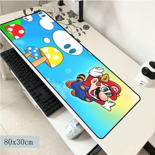 Mario mouse pad 800x300x3mm mouse mat laptop big padmouse notbook computer gaming mousepad Colourful gamer play mats