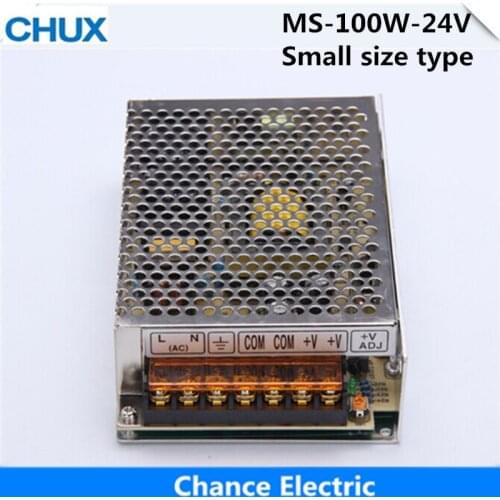 Switching Power Supply 24V 100W Small Volume for LED Strip light AC to DC (MS-100W-24V) Single Output 4.5A Power Suppyliers