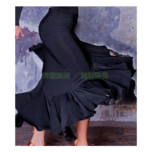Latin dance short skirt Latin slanted skirt ruffled skirt hem S12058