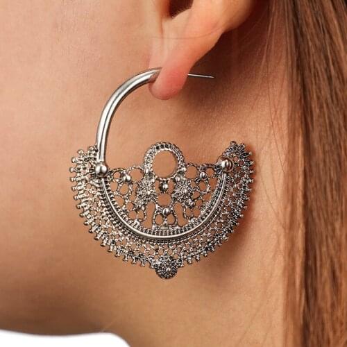 LIMARIO Vintage Style Drop Earrings Gold Silver Color Hollow Geometric Flower Jewelry For Women Ladeis Drop Shipping