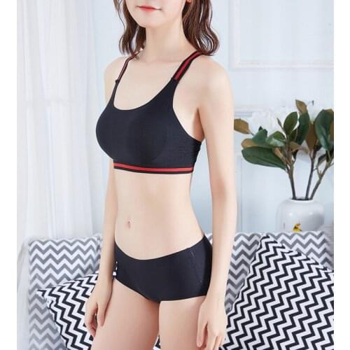 New Back Wrapped Chest with Chest Pad Anti Emptied Girls Wrapped Chest Cross-Strap Cutout Bandeau Underwear